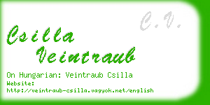 csilla veintraub business card
